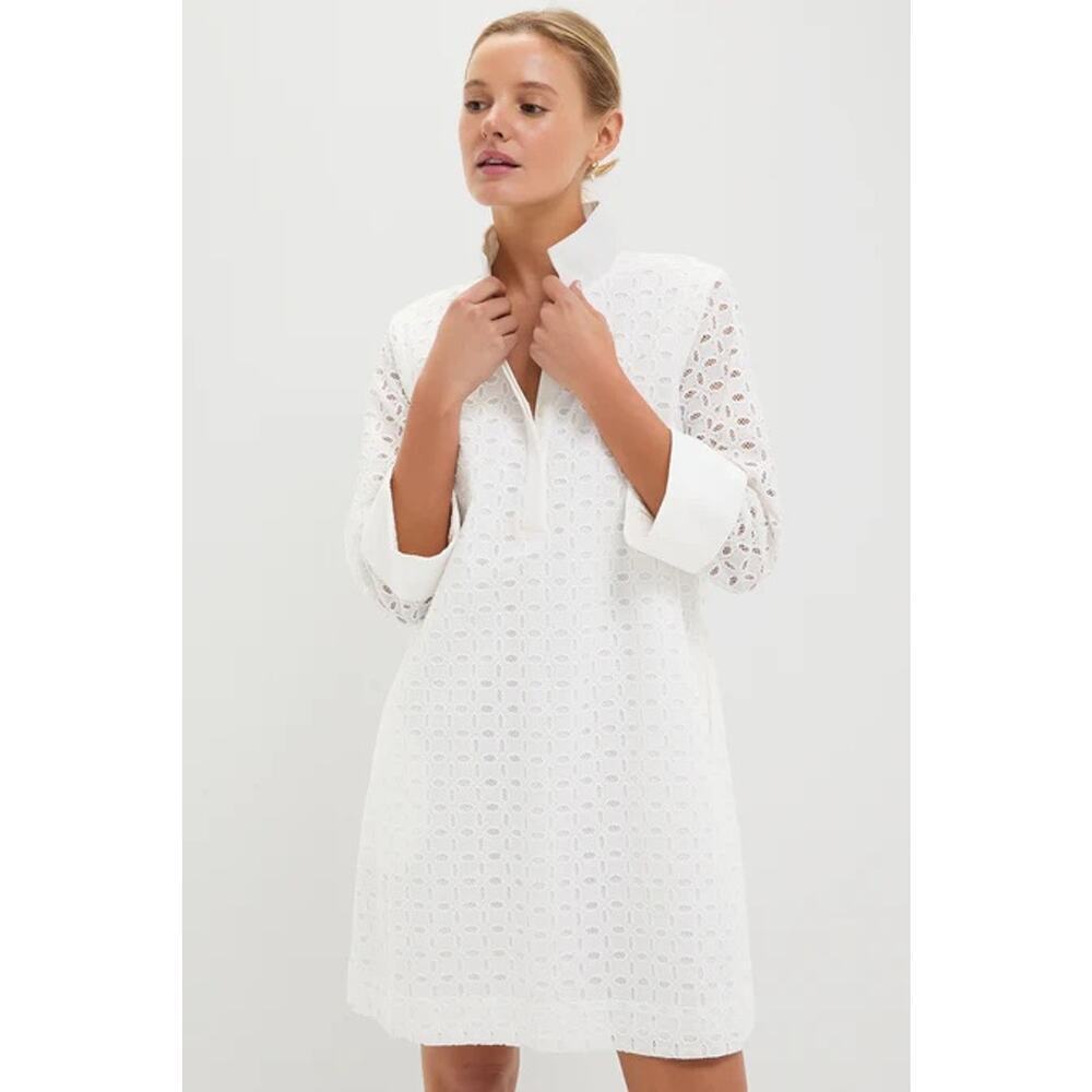 TUCKERNUCK White Eyelet Megan Dress Size S NWT Retail $208 Tuckernuck - Picture 2 of 6